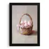 Mand - Eieren - Roze fotolijst zwart zonder passe partout klein -3d