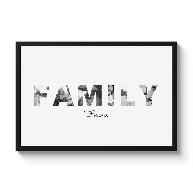 Poster mit Rahmen – Family