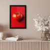 Tomaat - Rood - Hart fotolijst zwart zonder passe partout klein -sfeer5