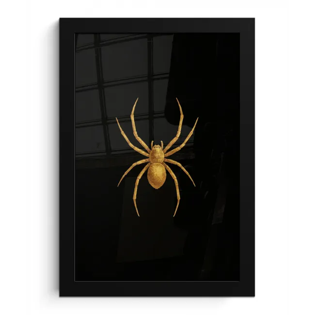 Spin - Goud - Minimalistisch - Poten fotolijst zwart zonder passe partout klein -3d