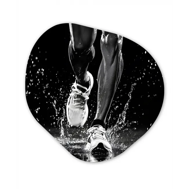 Hardloopschoenen - Rennen - Druppels - Zwart Wandcirkel Organisch Forex 3mm klein -3d