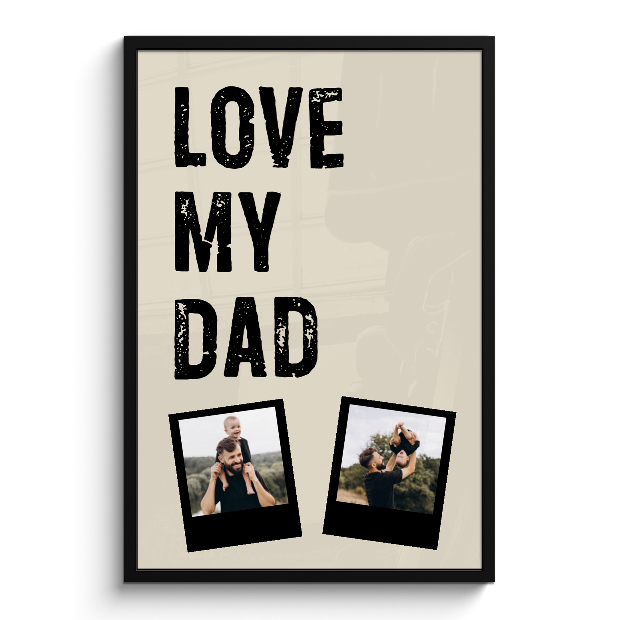 Foto im Rahmen Love Dad – 2 Polaroids