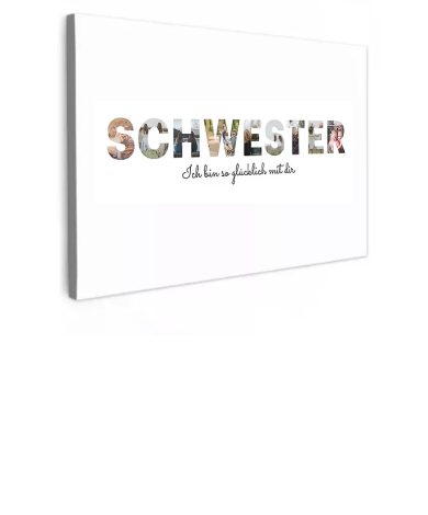 Personalisierbare Leinwand - Schwester