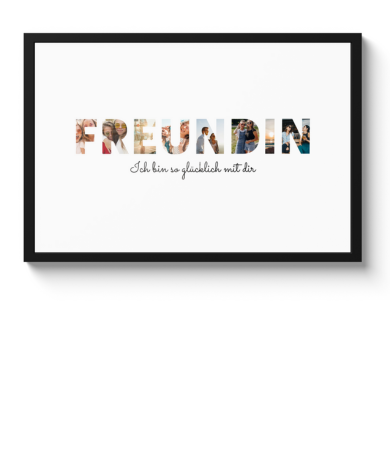 Poster mit Rahmen – Freundin