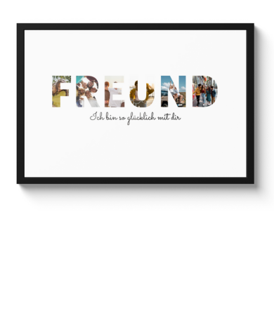 Poster mit Rahmen – Freund