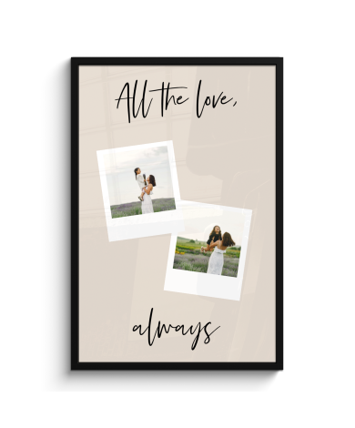Poster mit Rahmen - All the love always