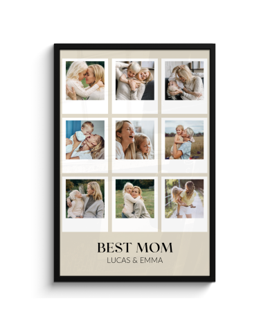 Poster mit Rahmen - You are the best met 9 Fotos