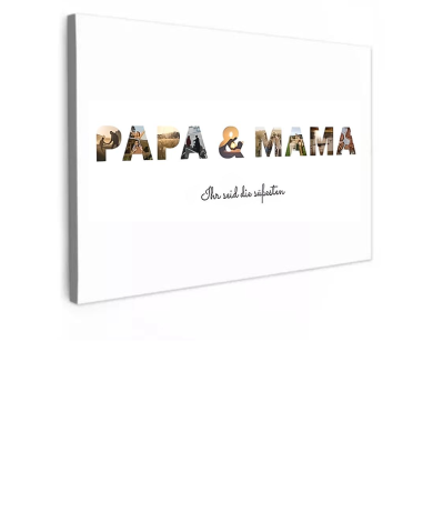 Personalisierbare Leinwand - Papa & Mama