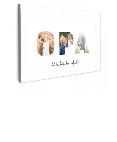 Personalisierbare Leinwand - Opa