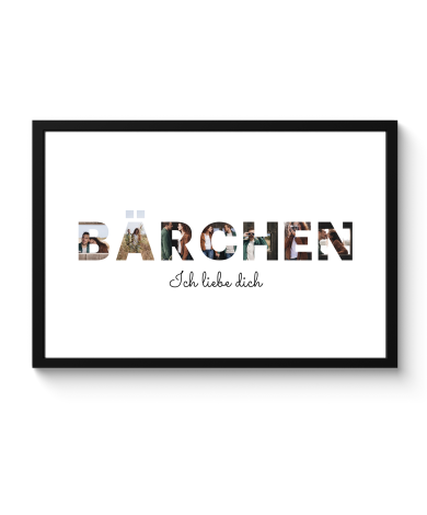 Poster mit Rahmen - Bärchen