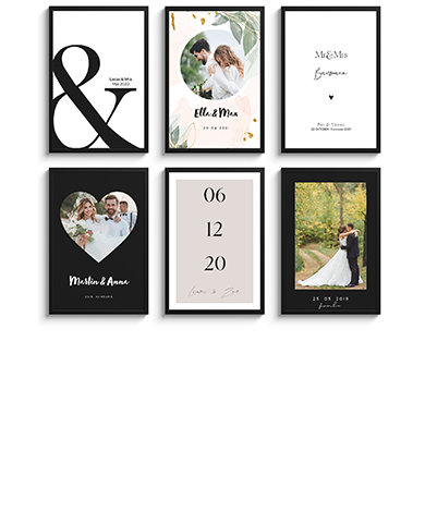 Personalisierte poster Hochzeit