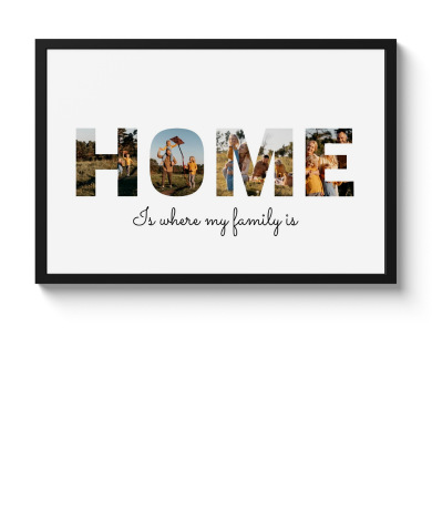 Poster mit Rahmen - Home