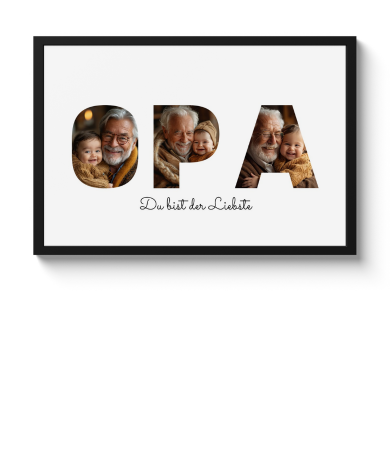 Poster mit Rahmen - Opa