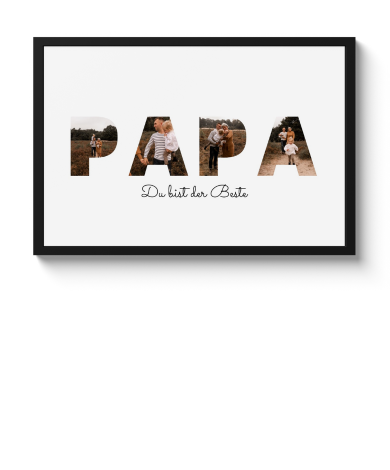 Poster mit Rahmen - Papa