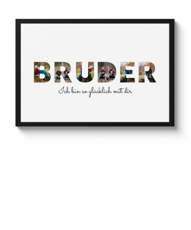 Poster mit Rahmen - Bruder