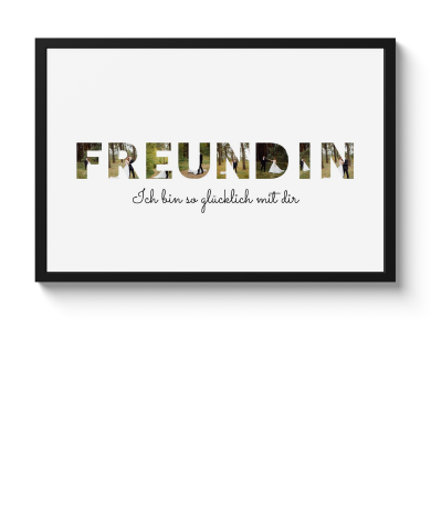 Poster mit Rahmen – Freundin