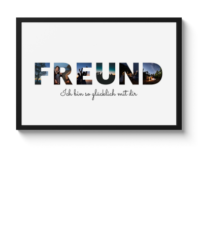 Poster mit Rahmen – Freund