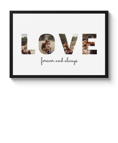 Poster mit Rahmen - Love