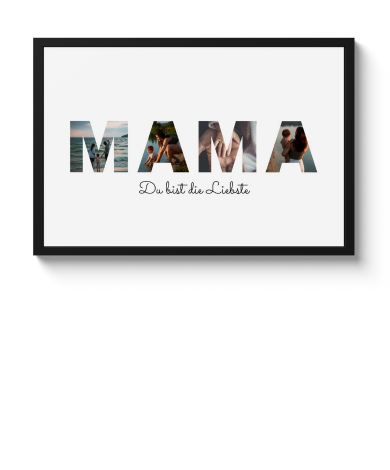 Poster mit Rahmen - Mama