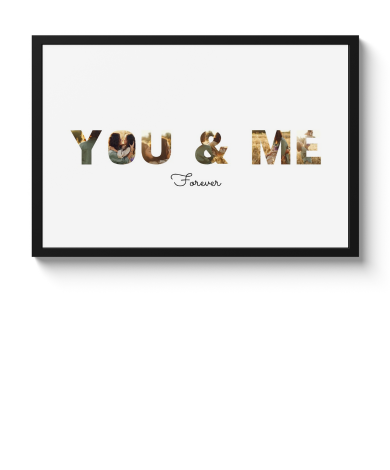 Poster mit Rahmen – You & Me