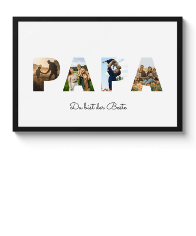 Poster mit Rahmen - Papa