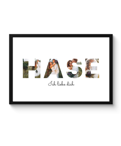 Poster mit Rahmen - Hase