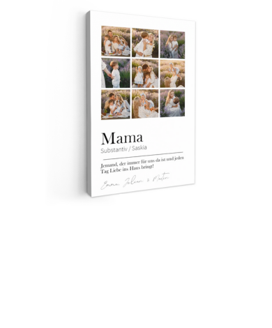 personalisierbare Leinwand - Mama bedeutet Collage