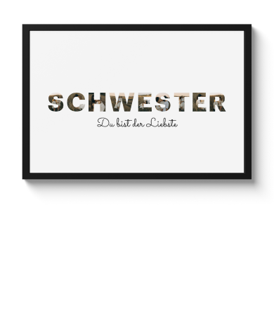 Poster mit Rahmen - Schwester