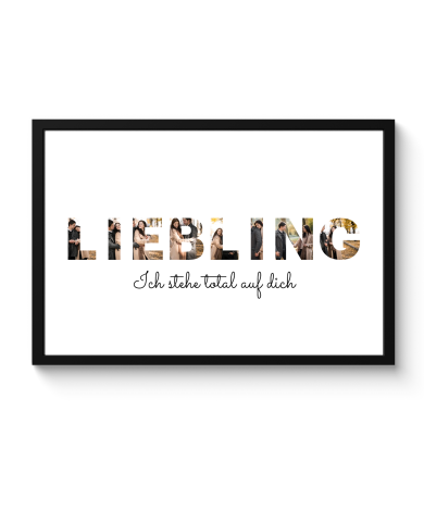 Poster mit Rahmen - Liebling