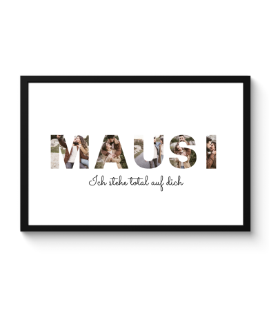Poster mit Rahmen - Mausi