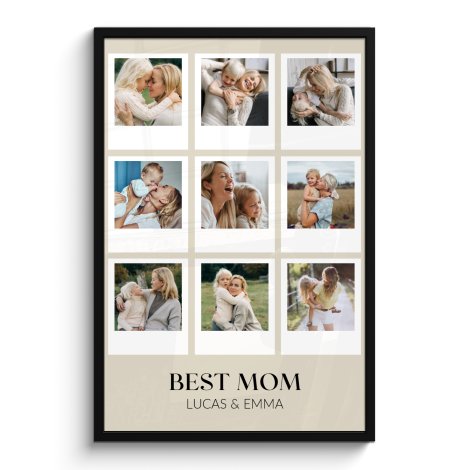 Poster mit Rahmen - You are the best met 9 Fotos