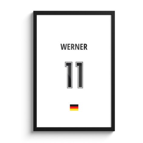 Poster mit Rahmen - Rückennummer