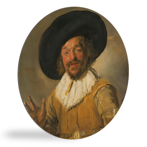 Runde Bilder - Der fröhliche Trinker - Gemälde von Frans Hals