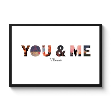 Poster mit Rahmen – You & Me