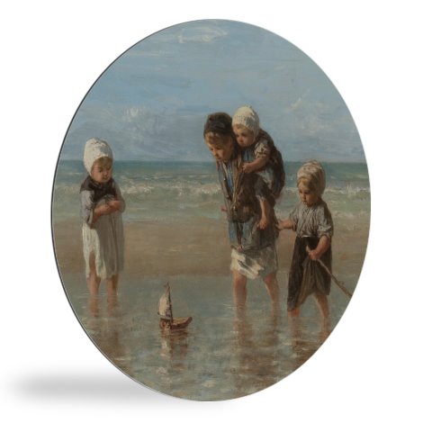 Runde Bilder - Kinder des Meeres - Gemälde von Jozef Israëls