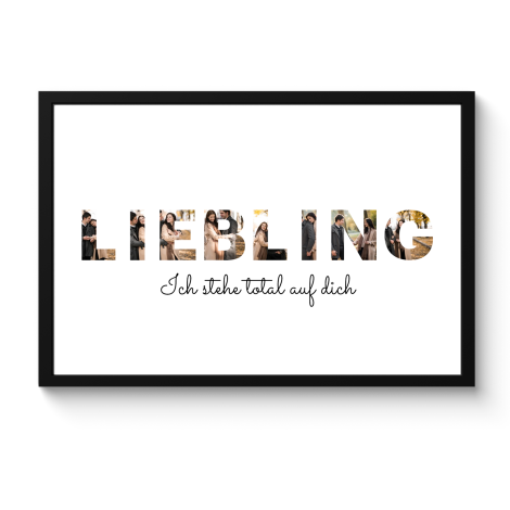 Poster mit Rahmen - Liebling