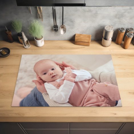 Herdabdeckplatte mit Foto von Baby