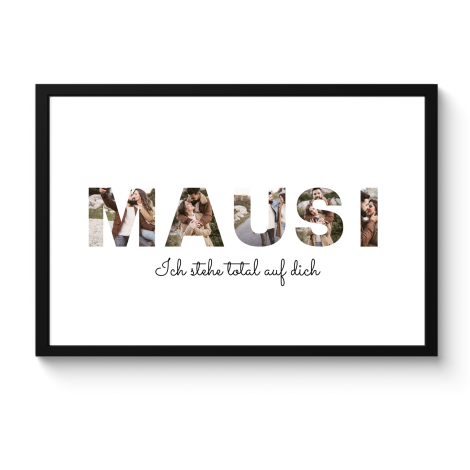 Poster mit Rahmen - Mausi