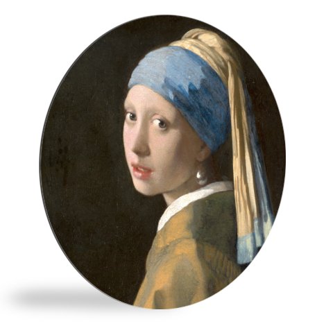 Runde Bilder - Das Mädchen mit dem Perlenohrring - Gemälde von Johannes Vermeer