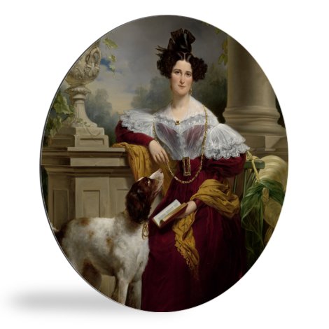 Runde Bilder - Porträt von Alida Christina Assink - Gemälde von Jan Adam Kruseman