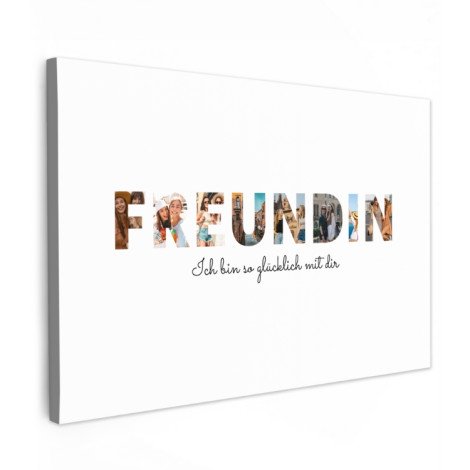 Personalisierbare Leinwand - Freundin