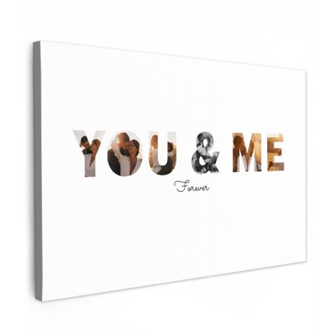 Personalisierbare Leinwand - You & Me