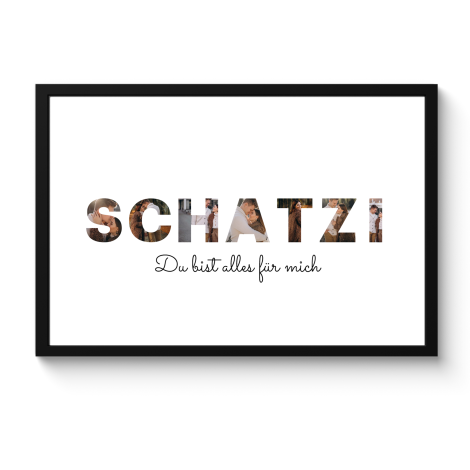 Poster mit Rahmen - Schatzi