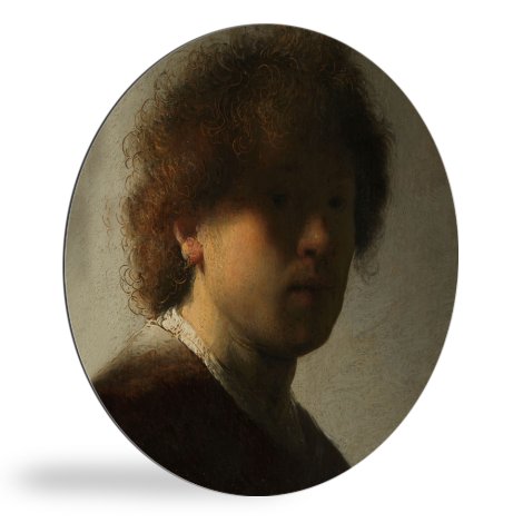 Runde Bilder - Selbstporträt von Rembrandt - Gemälde von Rembrandt van Rijn