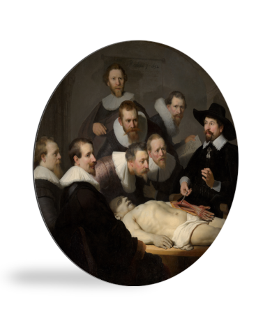 Runde Bilder - Die Anatomiestunde von Dr. Nicolaes Tulp - Gemälde von Rembrandt van Rijn