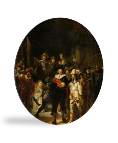 Runde Bilder - Die Nachtwache - Gemälde von Rembrandt van Rijn
