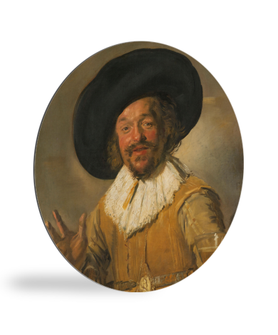 Runde Bilder - Der fröhliche Trinker - Gemälde von Frans Hals
