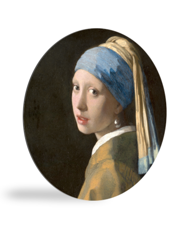 Runde Bilder - Das Mädchen mit dem Perlenohrring - Gemälde von Johannes Vermeer