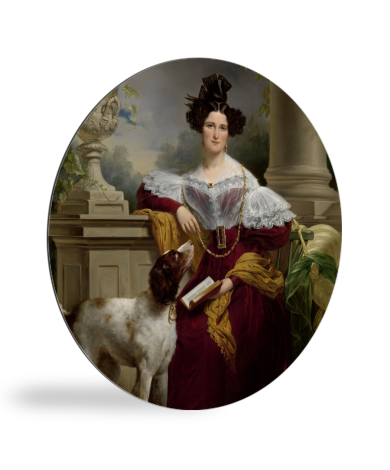 Runde Bilder - Porträt von Alida Christina Assink - Gemälde von Jan Adam Kruseman