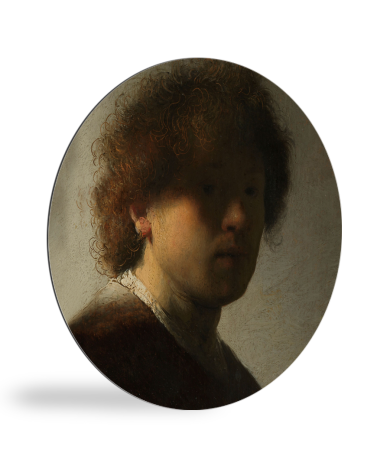 Runde Bilder - Selbstporträt von Rembrandt - Gemälde von Rembrandt van Rijn